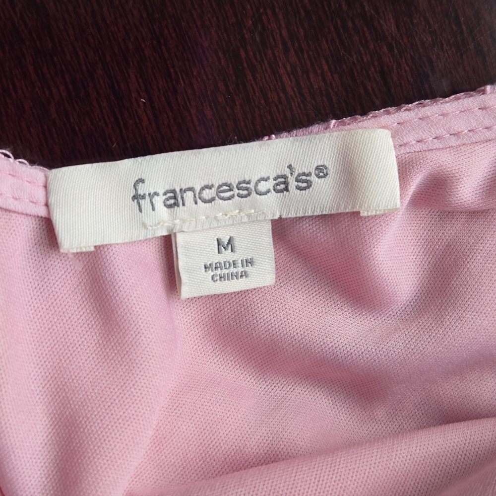 Francesca’s Blush Pink Floral Lace Romper - Picture 8 of 10